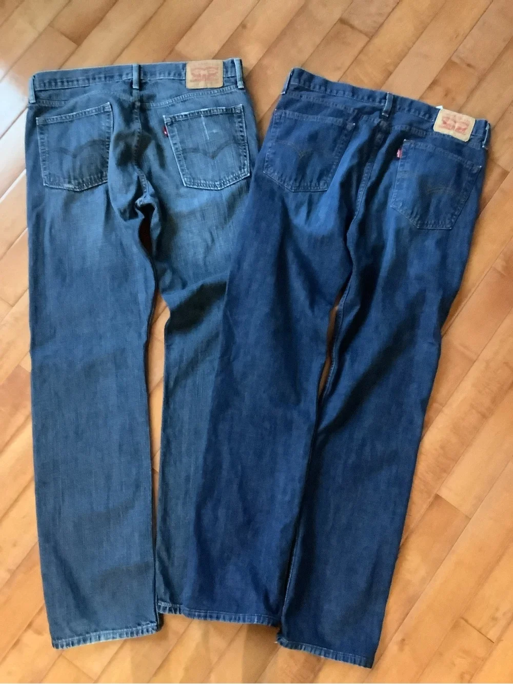 Levi's Men's 514 Slim Straight Jeans 36x36 - Medium Blue & Dark Blue